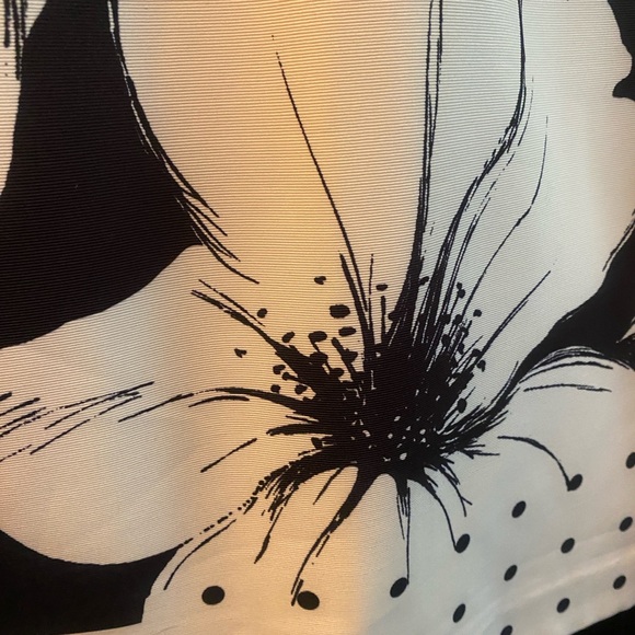 NWT | Talbots Black and White Floral Mini Dress - Picture 2 of 6